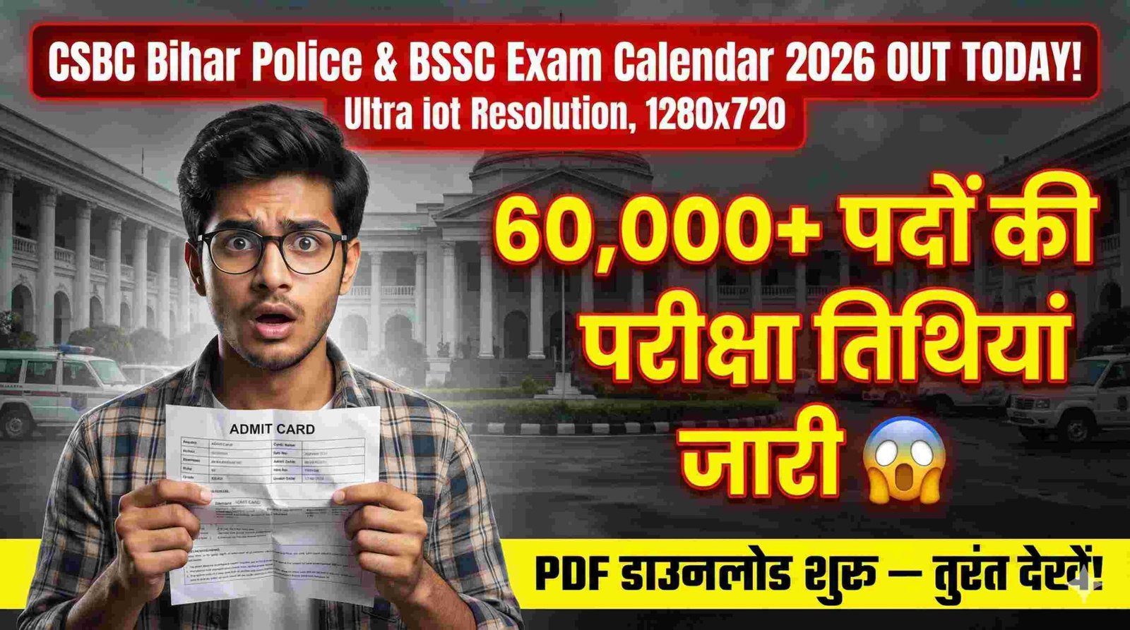 CSBC Bihar Police & BSSC Exam Calendar 2026