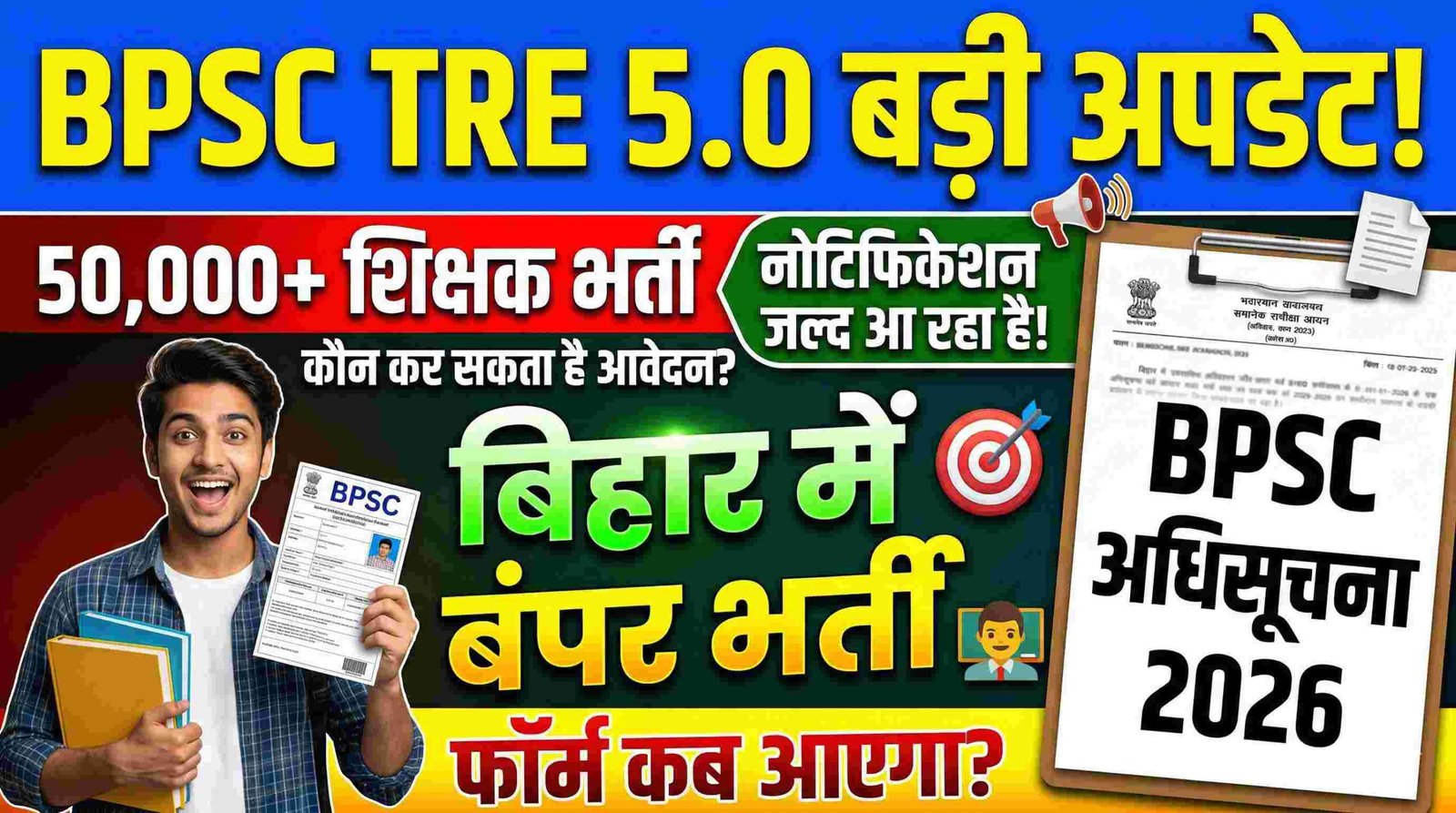 BPSC TRE 5.0 Notification 2026