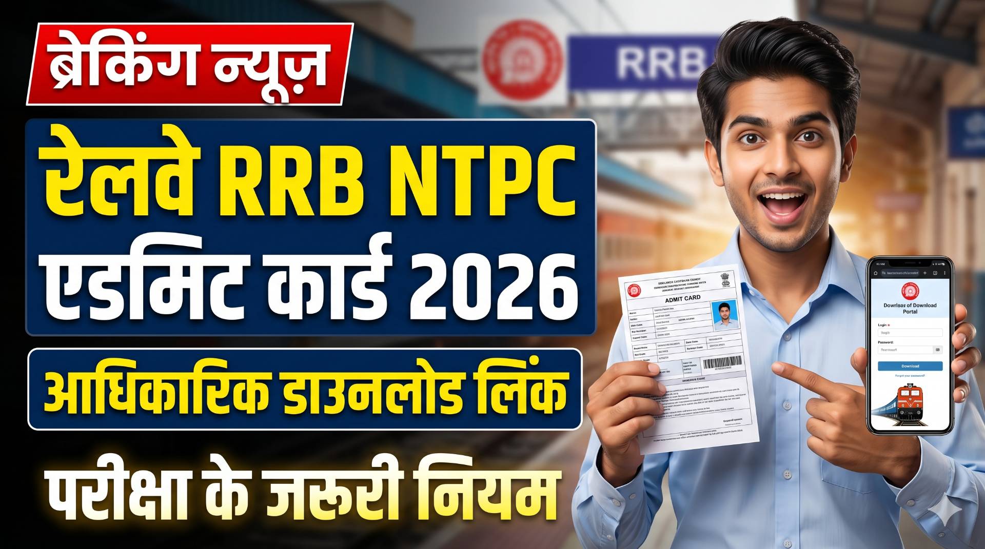 Railway RRB NTPC Admit Card 2026